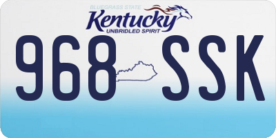 KY license plate 968SSK