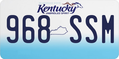 KY license plate 968SSM