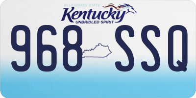 KY license plate 968SSQ