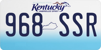 KY license plate 968SSR