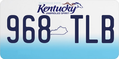 KY license plate 968TLB
