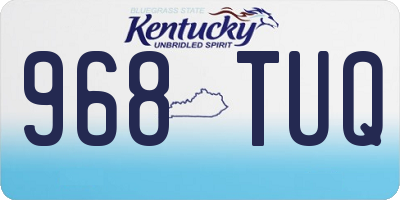KY license plate 968TUQ