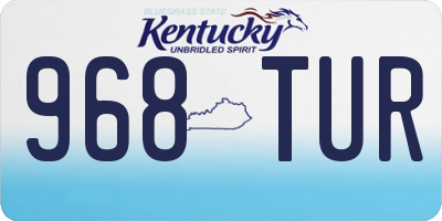 KY license plate 968TUR