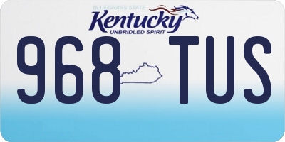 KY license plate 968TUS