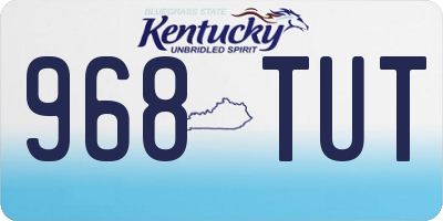KY license plate 968TUT