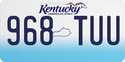 KY license plate 968TUU