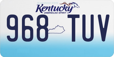 KY license plate 968TUV