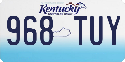 KY license plate 968TUY