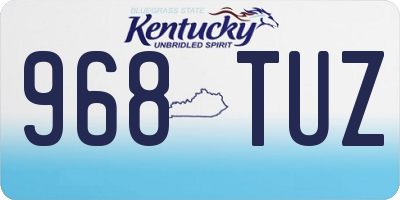 KY license plate 968TUZ