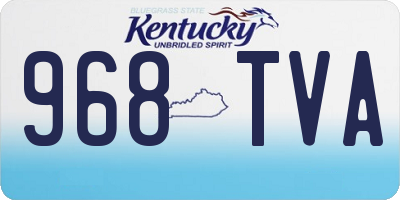 KY license plate 968TVA