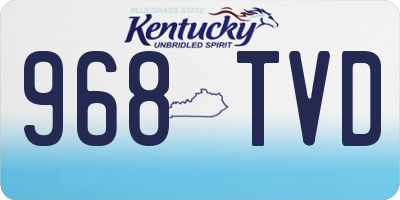 KY license plate 968TVD