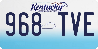 KY license plate 968TVE