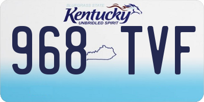KY license plate 968TVF
