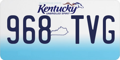 KY license plate 968TVG