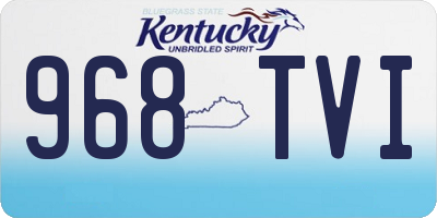 KY license plate 968TVI