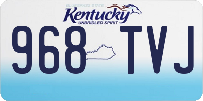 KY license plate 968TVJ