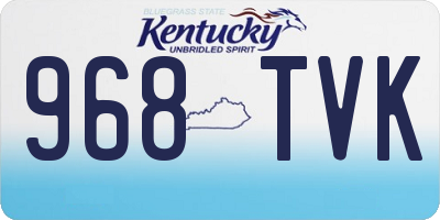 KY license plate 968TVK
