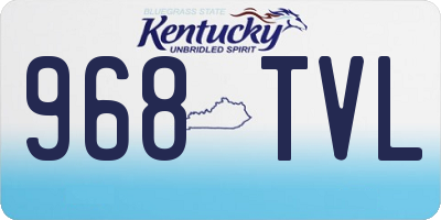 KY license plate 968TVL