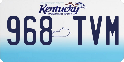 KY license plate 968TVM