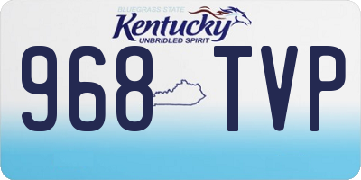 KY license plate 968TVP