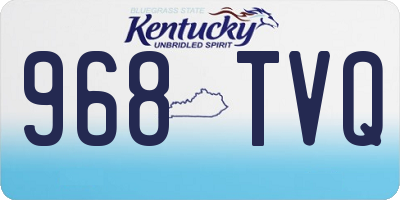 KY license plate 968TVQ
