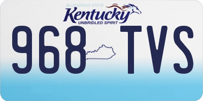 KY license plate 968TVS