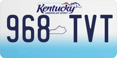 KY license plate 968TVT