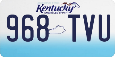 KY license plate 968TVU