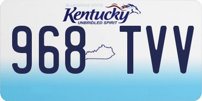KY license plate 968TVV