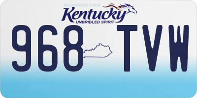 KY license plate 968TVW