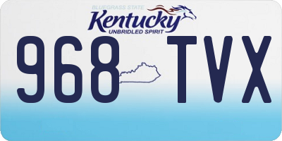 KY license plate 968TVX