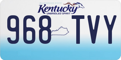 KY license plate 968TVY