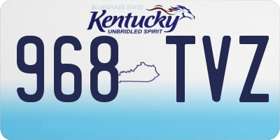 KY license plate 968TVZ