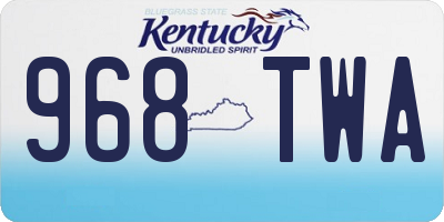 KY license plate 968TWA