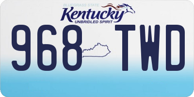 KY license plate 968TWD