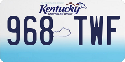 KY license plate 968TWF