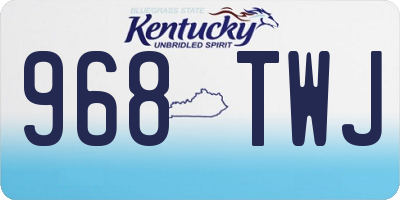 KY license plate 968TWJ
