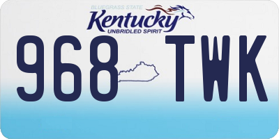 KY license plate 968TWK
