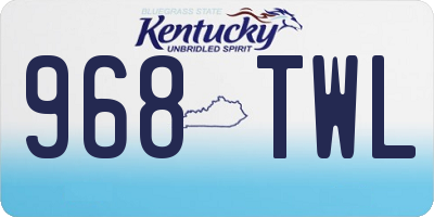 KY license plate 968TWL