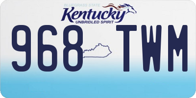 KY license plate 968TWM
