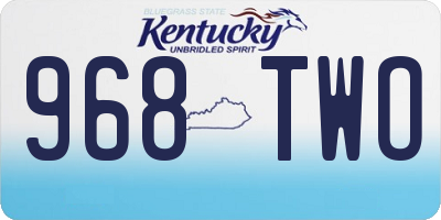 KY license plate 968TWO
