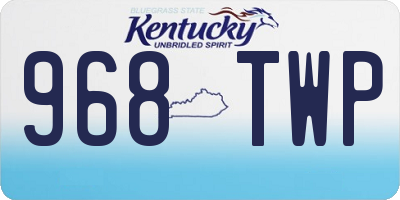 KY license plate 968TWP