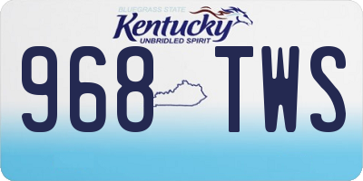 KY license plate 968TWS