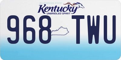 KY license plate 968TWU