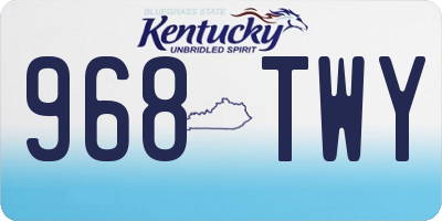 KY license plate 968TWY
