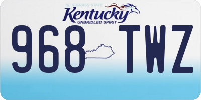 KY license plate 968TWZ