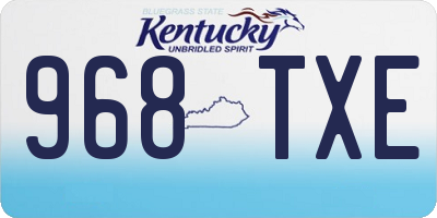 KY license plate 968TXE