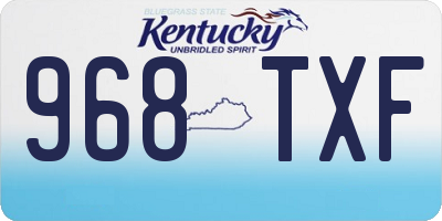 KY license plate 968TXF