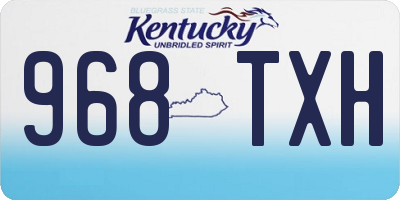 KY license plate 968TXH