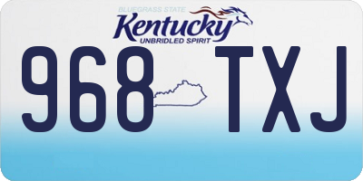 KY license plate 968TXJ